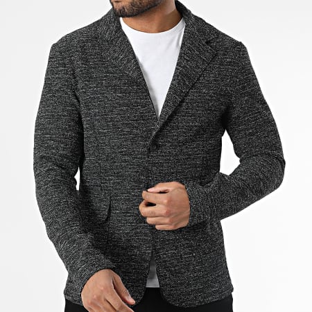 Frilivin - Chaqueta negra jaspeada
