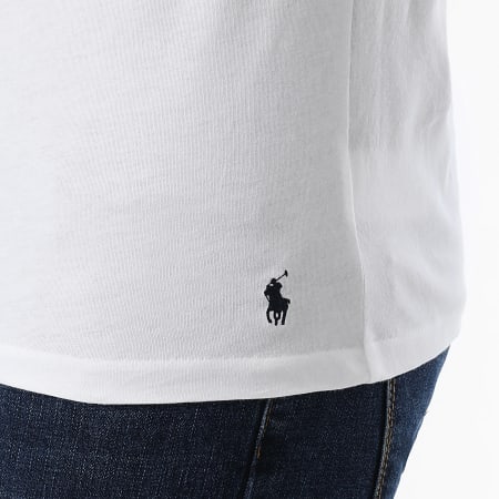 Polo Ralph Lauren - Lot De 3 Tee Shirts Original Player Blanc Bleu Marine Gris Anthracite Chiné