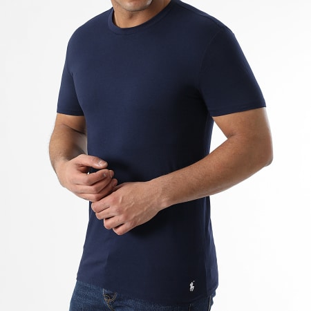 Polo Ralph Lauren - Lot De 3 Tee Shirts Original Player Blanc Bleu Marine Gris Anthracite Chiné