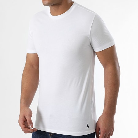 Polo Ralph Lauren - Lot De 3 Tee Shirts Original Player Blanc Bleu Marine Gris Anthracite Chiné