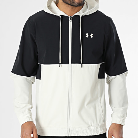 Under Armour - Zone Woven Hooded Zip Jacket 1383400 Beige Black