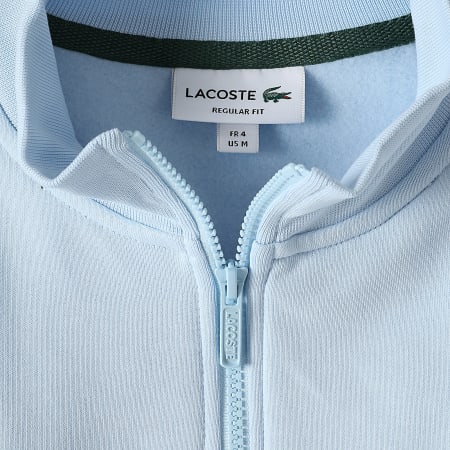 Lacoste - Veste Zippée Logo Brodé Crocodile Bleu Clair