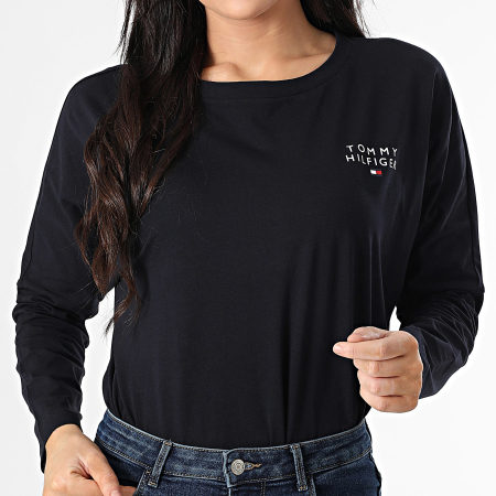 Tommy Hilfiger - Tee Shirt Femme Manches Longues 4153 Bleu Marine