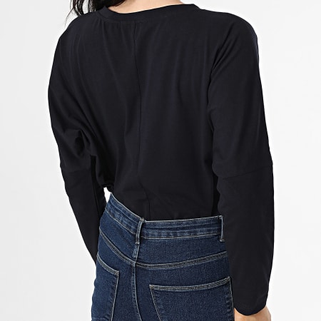 Tommy Hilfiger - Tee Shirt Femme Manches Longues 4153 Bleu Marine