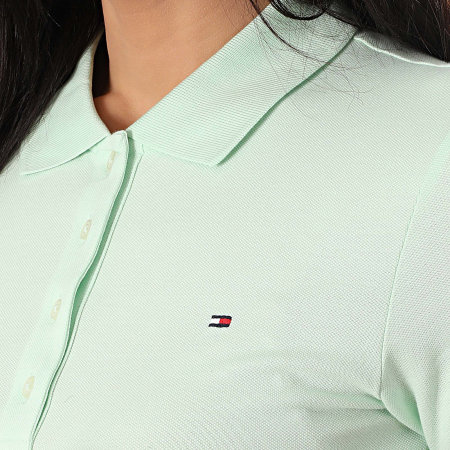 Tommy Hilfiger - Polo Manches Courtes Slim Femme 1985 3225 Vert Clair