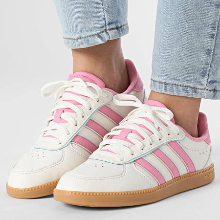 Adidas Sportkleding - Breaknet Sleek Damessneakers JH6879 Core White Bliss Pink Halo Mint