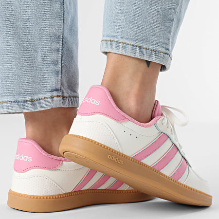 Adidas Sportkleding - Breaknet Sleek Damessneakers JH6879 Core White Bliss Pink Halo Mint