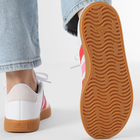 Adidas Sportswear - Baskets Femmes VL Court 3.0 K JH8722 Footwear White Bright Red Bliss Pink