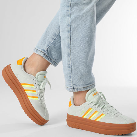 Adidas Sportswear - Baskets Femme VL Court Bold JI1787 Linen Green Crew Orange Hi-Res Yellow