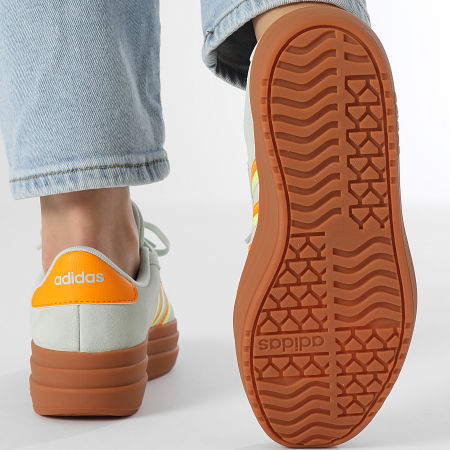 Adidas Sportswear - Baskets Femme VL Court Bold JI1787 Linen Green Crew Orange Hi-Res Yellow