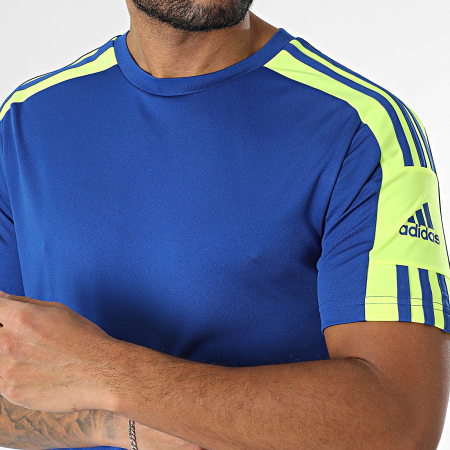 Adidas Sportswear - Tee Shirt Squad 21 GP6421 Bleu Roi Jaune Fluo