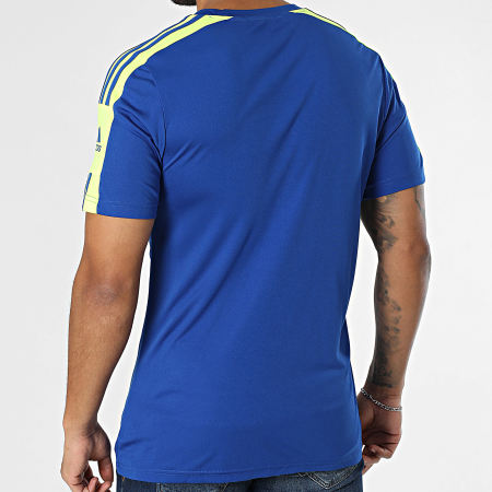 Adidas Sportswear - Tee Shirt Squad 21 GP6421 Bleu Roi Jaune Fluo