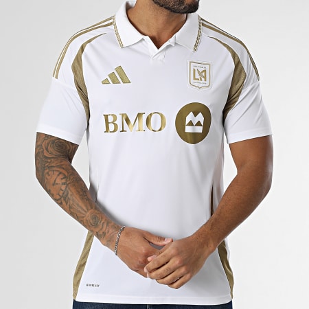 Adidas Sportswear - Polo Manches Courtes LAFC IV9857 Blanc Doré