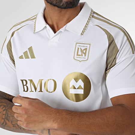 Adidas Sportswear - Polo Manches Courtes LAFC IV9857 Blanc Doré