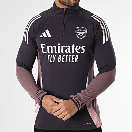 Adidas Sportswear - Tee Shirt Long Sleeve Zip Neck AFC JF2924 Dark