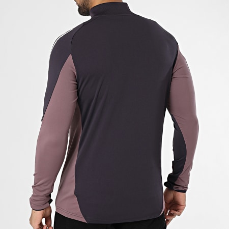 Adidas Sportswear - Tee Shirt Manches Longues Col Zippé AFC JF2924 Violet Foncé