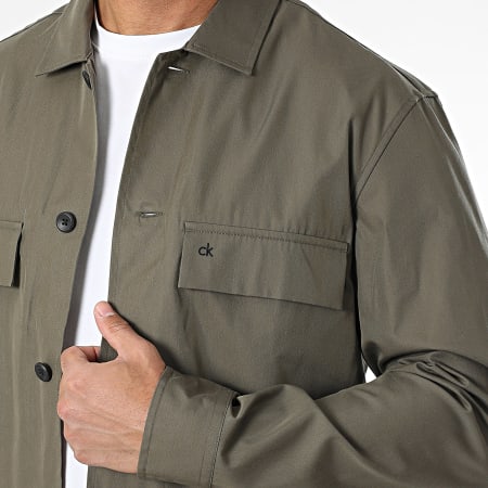 Calvin Klein - Sobrecamisa de algodón 3815 verde caqui