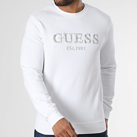Guess - Sudadera cuello redondo M5GQ08-KCN01 Blanco