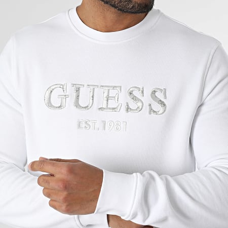 Guess - Sudadera cuello redondo M5GQ08-KCN01 Blanco