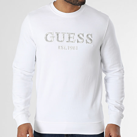 Guess - Sudadera cuello redondo M5GQ08-KCN01 Blanco