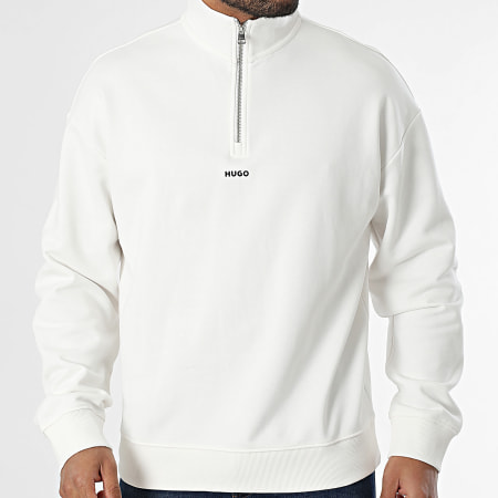 HUGO - Durty 244 Sweat Top Ritssluiting 50525881 Gebroken wit