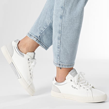 Pepe Jeans - Baskets Femme Kenton Court PLS31588 Silver
