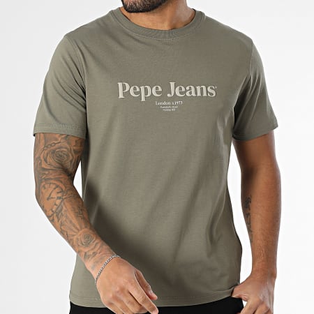 Pepe Jeans - Tee Shirt Dale PM509783 Vert Kaki