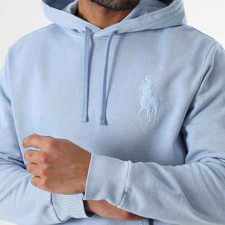 Polo Ralph Lauren - Sweat Capuche Big Player Bleu Clair