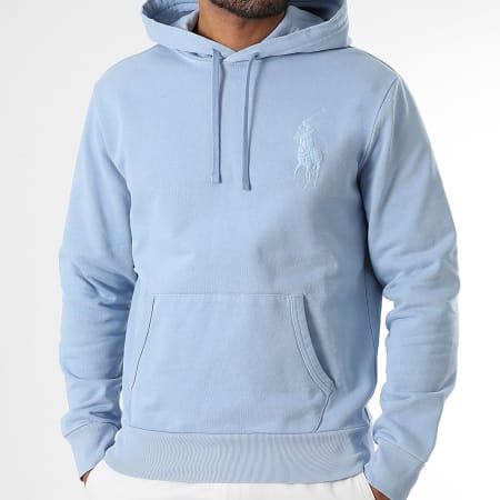 Polo Ralph Lauren - Sweat Capuche Big Player Bleu Clair