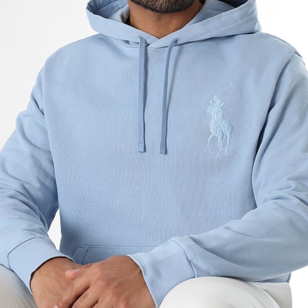 Polo Ralph Lauren - Sweat Capuche Big Player Bleu Clair