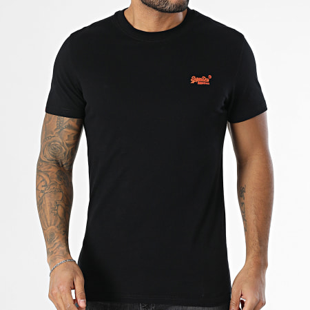 Superdry - Camiseta Essential Logo Bordado M1011245A Negro