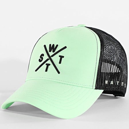 Watts - Casquette Trucker Tribe Vert Clair Noir