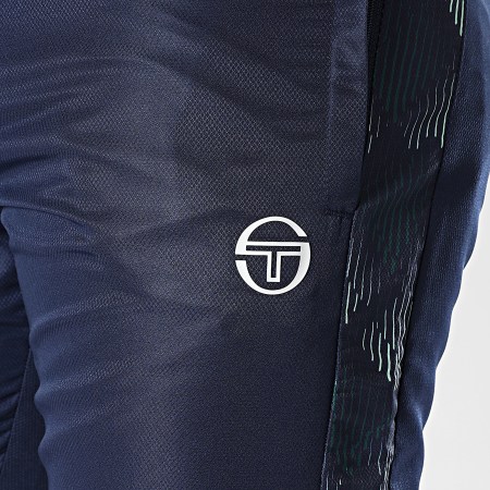 Sergio Tacchini - Punte 40940 Pantalones de jogging verde marino con rayas