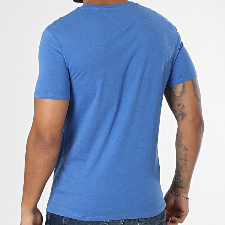 Tommy Jeans - Tee Shirt Slim Jaspe 0363 Bleu Roi Chiné
