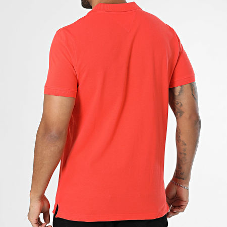 Tommy Jeans - Polo Manches Courtes Slim Placket 0676 Orange