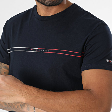 Tommy Jeans - Tee Shirt Slim Entry Graphic 0779 Bleu Marine