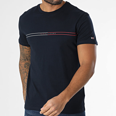Tommy Jeans - Tee Shirt Slim Entry Graphic 0779 Bleu Marine
