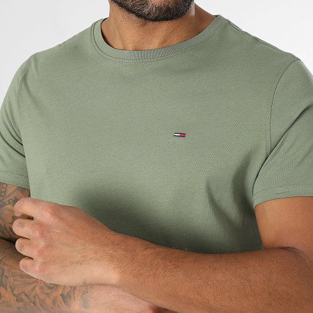 Tommy Jeans - Tee Shirt Tjm Xslim Jersey 4411 Vert Kaki