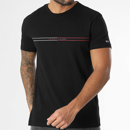 Tommy Jeans - Tee Shirt Slim Entry Graphic 0779 Noir