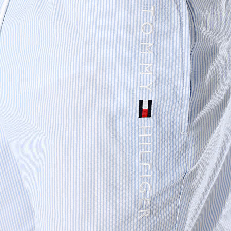 Tommy Hilfiger - Short De Bain A Rayures Medium Drawstring 3265 Bleu Blanc