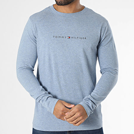 Tommy Hilfiger - Tee Shirt Manches Longues 3531 Bleu Clair Chiné