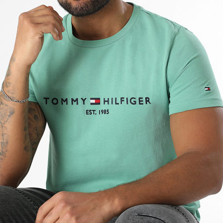 Tommy Hilfiger - Tee Shirt Slim Logo 1797 Vert