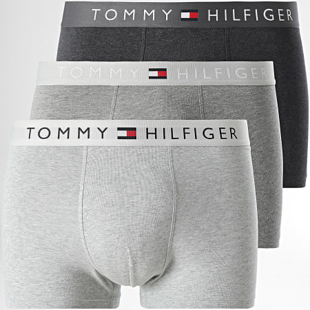 Tommy Hilfiger - Lot De 3 Boxers 3521 Gris Clair Chiné Gris Anthracite Chiné