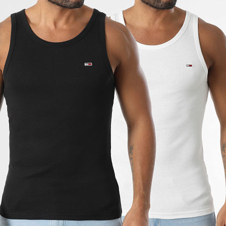 Tommy Jeans - Lote de 2 camisetas de tirantes 0769 Blanco Negro