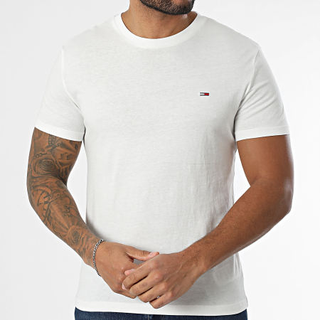 Tommy Jeans - Lot De 3 Tee Shirts Slim 1579 Blanc Noir Bleu Marine