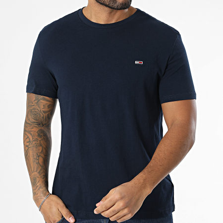 Tommy Jeans - Lot De 3 Tee Shirts Slim 1579 Blanc Noir Bleu Marine