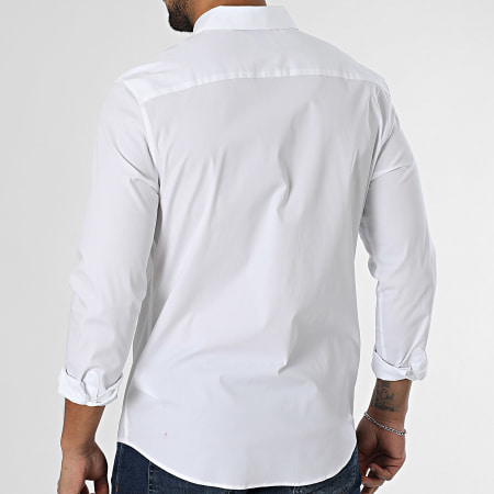 Calvin Klein - Chemise Manches Longues Slim Solid 145G Blanc
