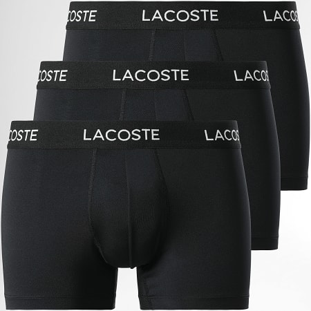 Lacoste - Lot De 3 Boxers Classic Noir