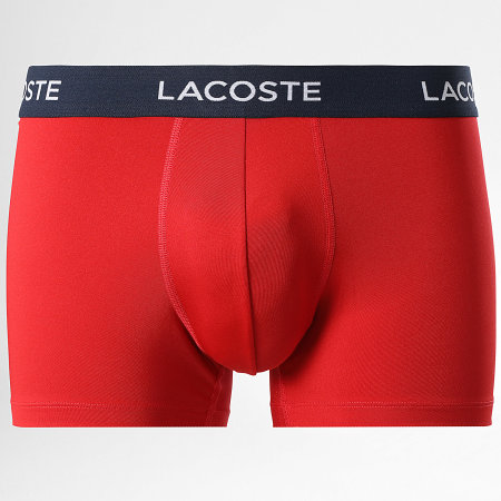 Lacoste - Lot De 3 Boxers Classic Bleu Marine Blanc Rouge