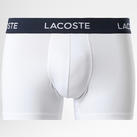 Lacoste - Lot De 3 Boxers Classic Bleu Marine Blanc Rouge
